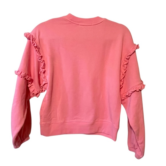 Renecca Minkoff Evelyn Sweatshirt in Azalea Pink XS Oversize Fit - Picture 4 of 9